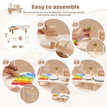 Melodiny Musical Toy | Wooden Set for Creative Babies Aged 12+ Months