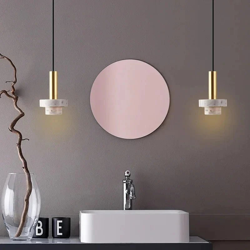 Budapest Pendant Lamp | Elegant Copper and Volcanic Stone Lighting for Modern Interiors