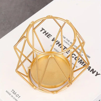 Candle Holder | Elegant Iron Candle Wireframe for a Stylish Illuminating Aesthetic - Luxyecs