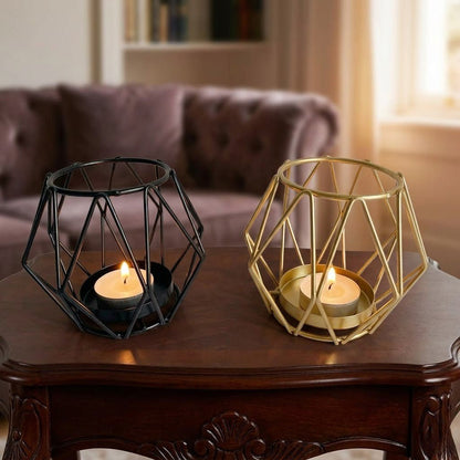 Candle Holder | Elegant Iron Candle Wireframe for a Stylish Illuminating Aesthetic - Luxyecs