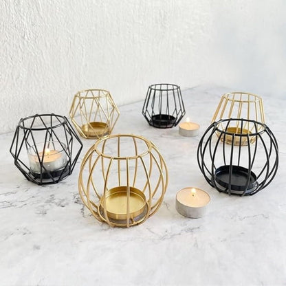Candle Holder | Elegant Iron Candle Wireframe for a Stylish Illuminating Aesthetic - Luxyecs