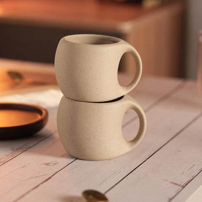 Zen Retro Coffee Cup & Saucer | Elegant Ceramic Coffee Set for Stylish Dining