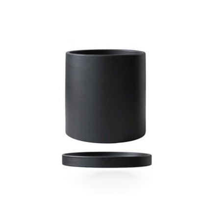 Ceramic Planter with Saucer | Elegant Indoor Plant Pot for Home Décor - Luxyecs