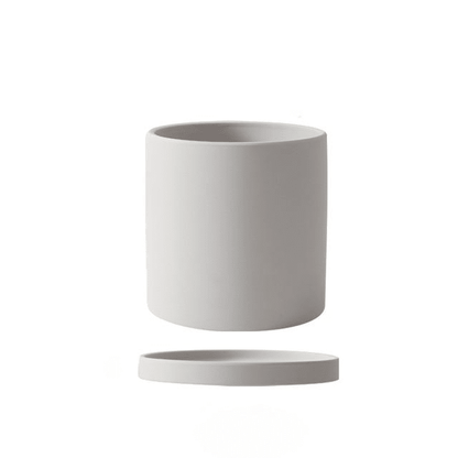 Ceramic Planter with Saucer | Elegant Indoor Plant Pot for Home Décor - Luxyecs