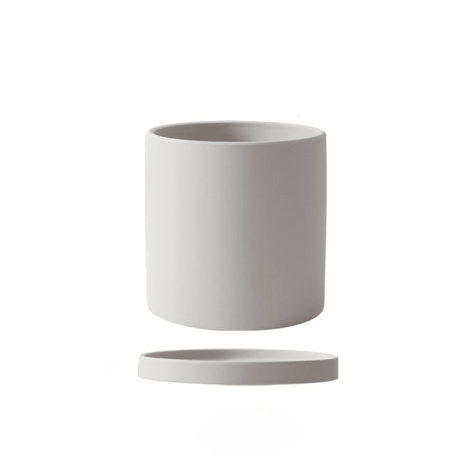 Ceramic Planter with Saucer | Elegant Indoor Plant Pot for Home Décor - Luxyecs