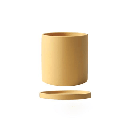 Ceramic Planter with Saucer | Elegant Indoor Plant Pot for Home Décor - Luxyecs