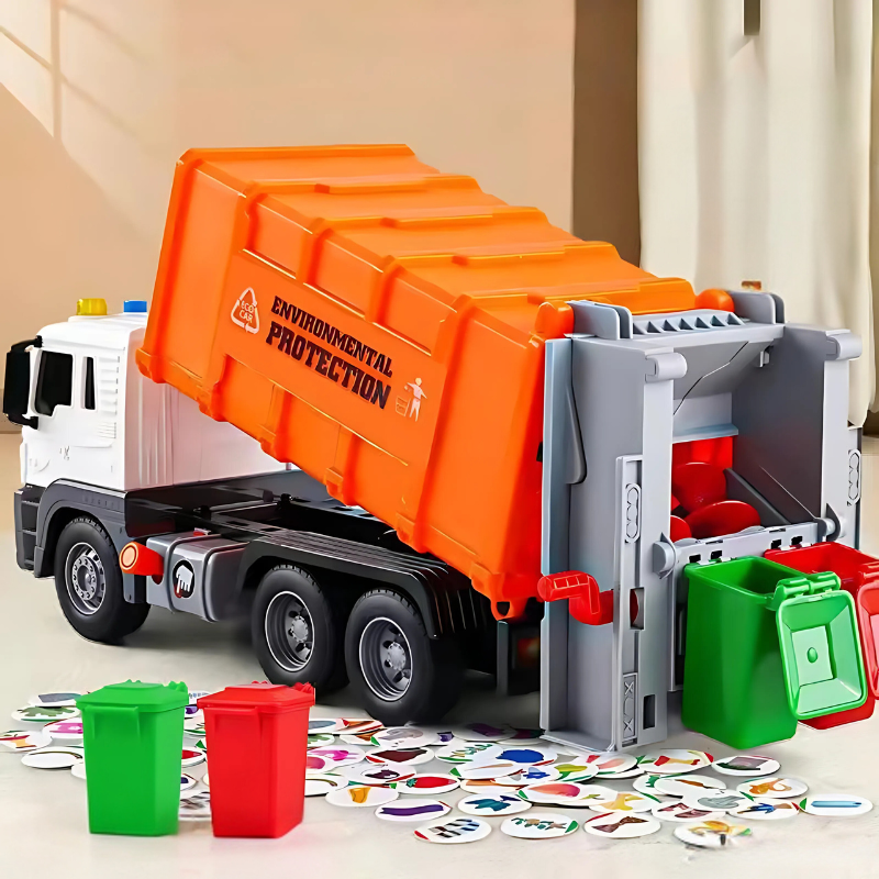 Children’s Educational Toy Garbage Truck Interactive Eco - Friendly for 3 - 5 Year Olds - Luxyecs