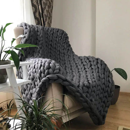 Chunky Knit Blanket | Soft and Cozy Oversized Throw for Home