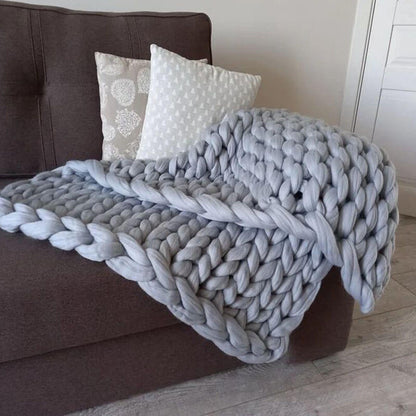 Chunky Knit Blanket | Soft and Cozy Oversized Throw for Home
