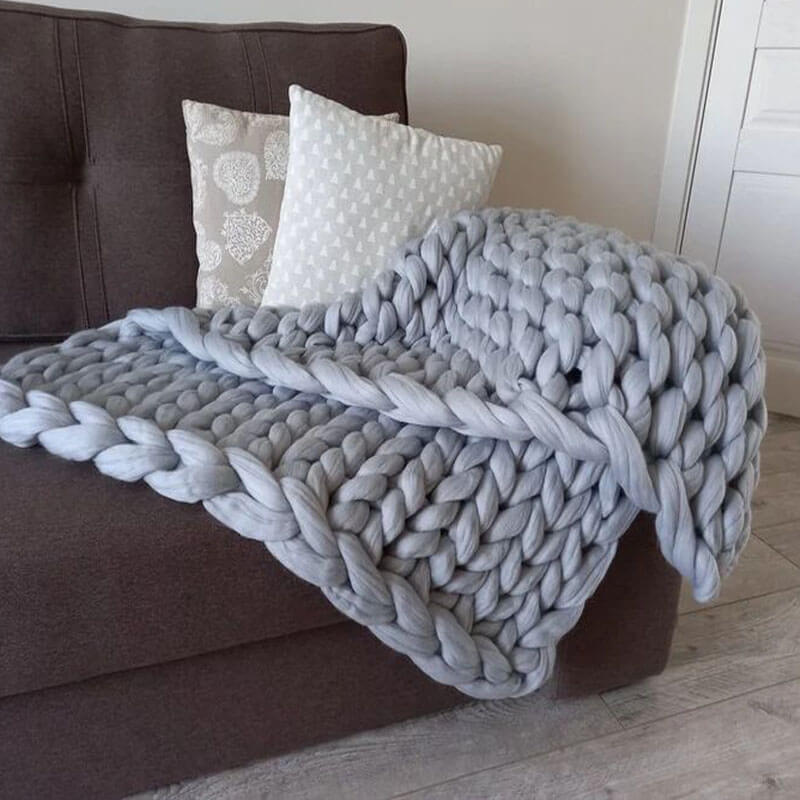 Chunky Knit Blanket | Soft and Cozy Oversized Throw for Home