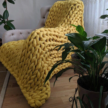 Chunky Knit Blanket | Soft and Cozy Oversized Throw for Home