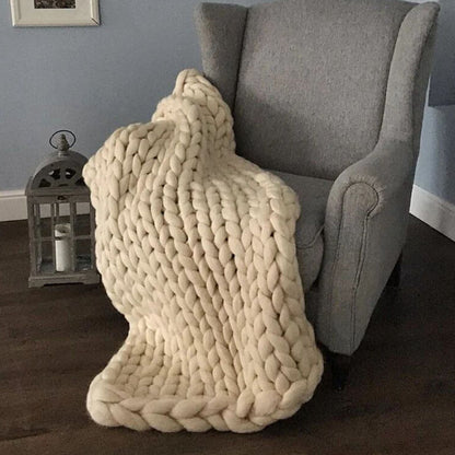 Chunky Knit Blanket | Soft and Cozy Oversized Throw for Home