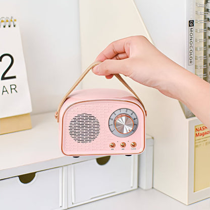 Classic Retro Bluetooth Speaker - Stylish Wireless Sound System with Vintage Radio Design - Luxyecs