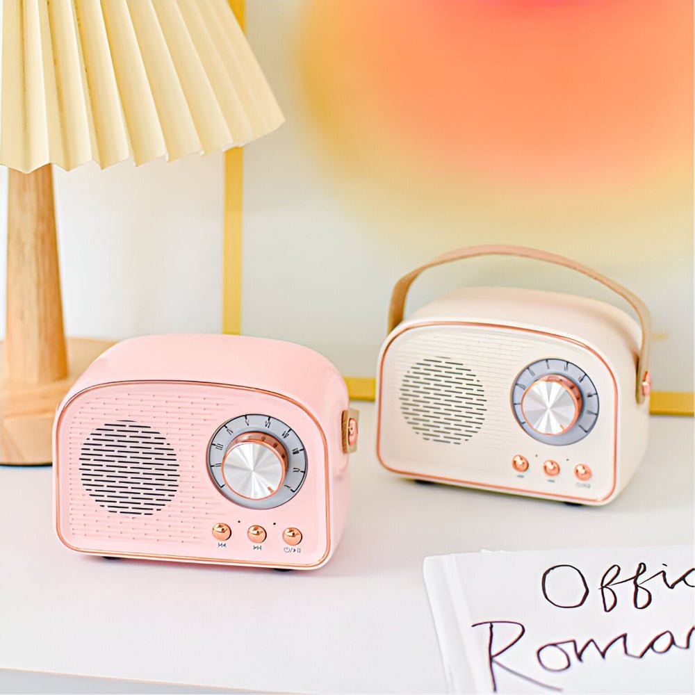 Classic Retro Bluetooth Speaker - Stylish Wireless Sound System with Vintage Radio Design - Luxyecs