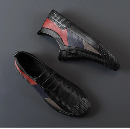 Claude Monet Leather Sneakers - Luxyecs