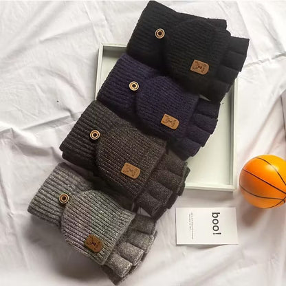 Cold Weather Gloves | Flip Cover Fingerless Gloves - Luxyecs