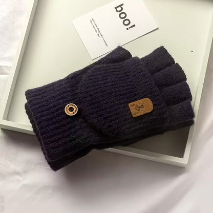 Cold Weather Gloves | Flip Cover Fingerless Gloves - Luxyecs