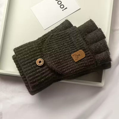 Cold Weather Gloves | Flip Cover Fingerless Gloves - Luxyecs