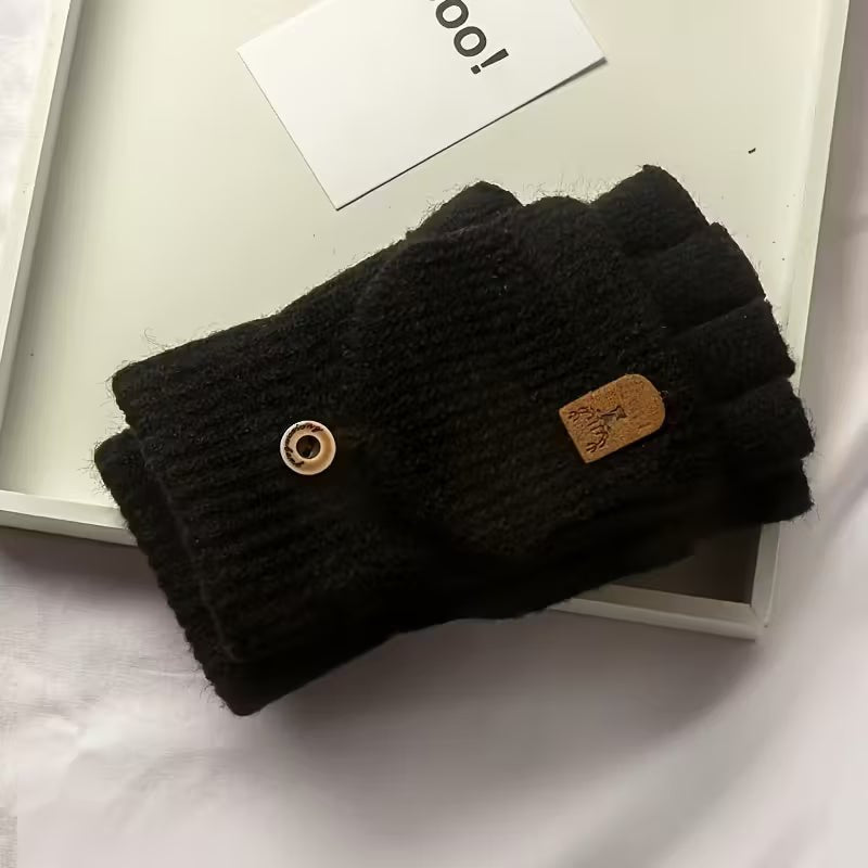 Cold Weather Gloves | Flip Cover Fingerless Gloves - Luxyecs