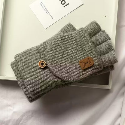 Cold Weather Gloves | Flip Cover Fingerless Gloves - Luxyecs
