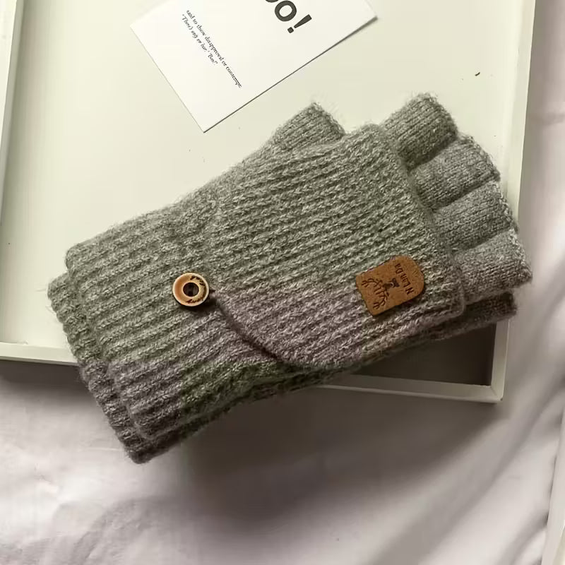 Cold Weather Gloves | Flip Cover Fingerless Gloves - Luxyecs