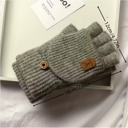 Cold Weather Gloves | Flip Cover Fingerless Gloves - Luxyecs