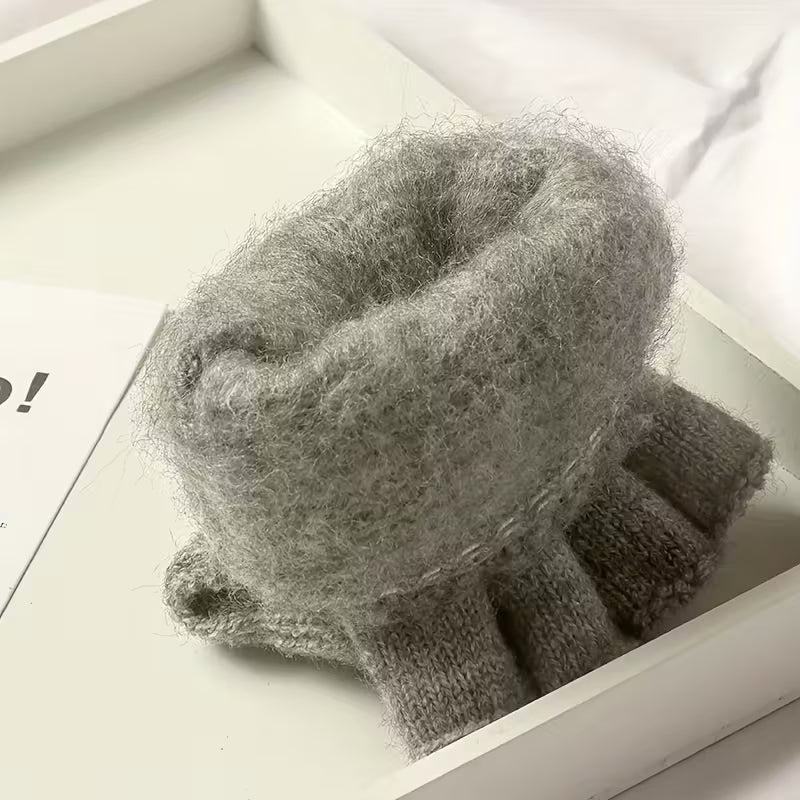 Cold Weather Gloves | Flip Cover Fingerless Gloves - Luxyecs