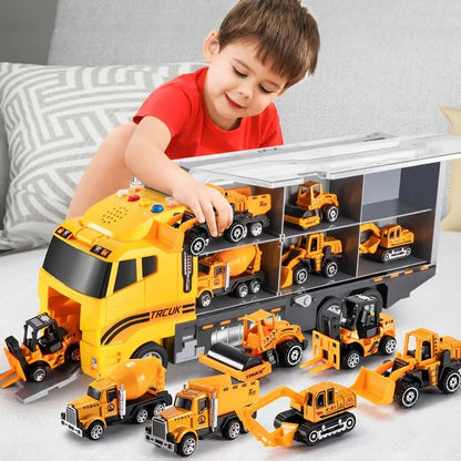 Construction Truck Toy Set | Kids Vehicle Play Set - Luxyecs
