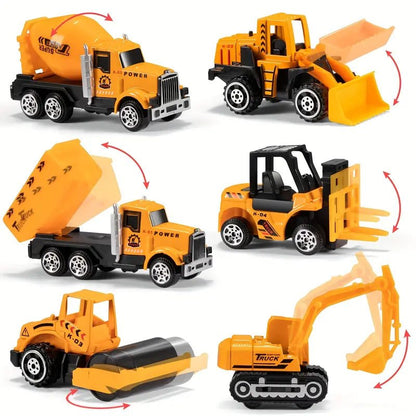 Construction Truck Toy Set | Kids Vehicle Play Set - Luxyecs