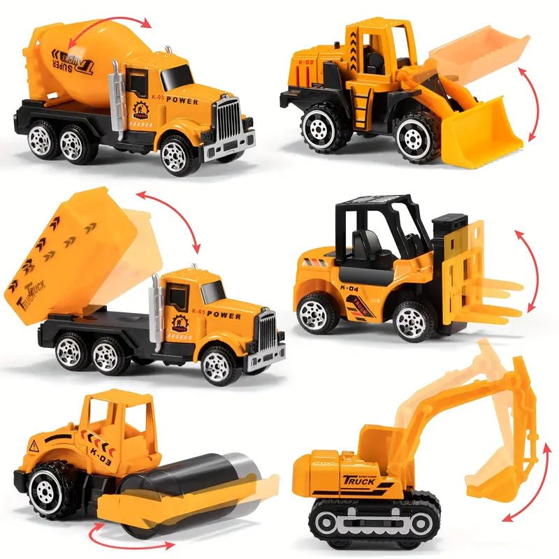 Construction Truck Toy Set | Kids Vehicle Play Set - Luxyecs