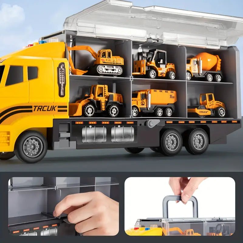 Construction Truck Toy Set | Kids Vehicle Play Set - Luxyecs