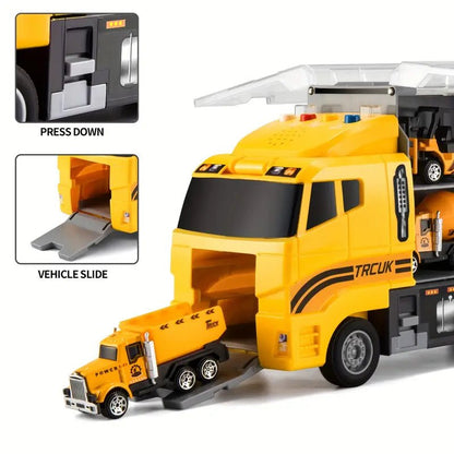 Construction Truck Toy Set | Kids Vehicle Play Set - Luxyecs