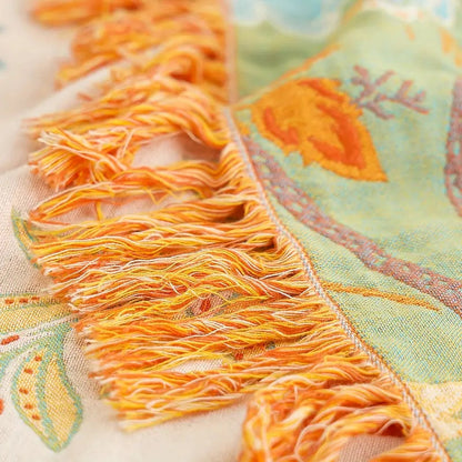 Bohemian Bloom Couch Cover Blanket | Soft Cotton Throw for Sofa