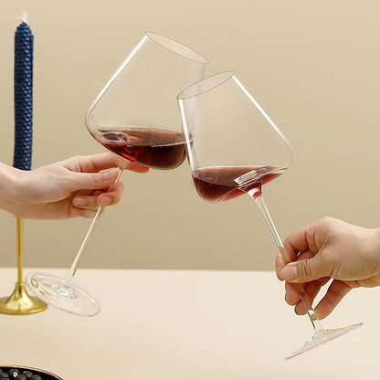 Crystal Wine Glasses | Elegant Handcrafted Glassware Set - Luxyecs