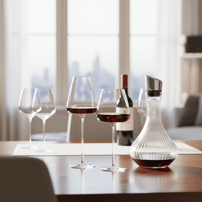 Crystal Wine Glasses | Elegant Handcrafted Glassware Set - Luxyecs
