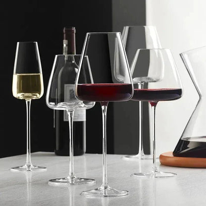 Crystal Wine Glasses | Elegant Handcrafted Glassware Set - Luxyecs