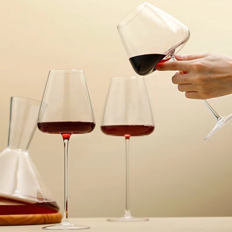 Crystal Wine Glasses | Elegant Handcrafted Glassware Set - Luxyecs
