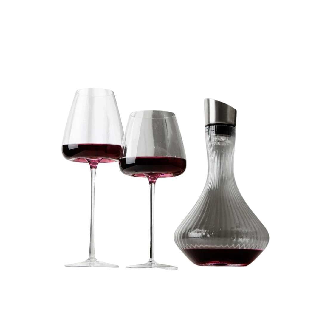 Crystal Wine Glasses | Elegant Handcrafted Glassware Set - Luxyecs