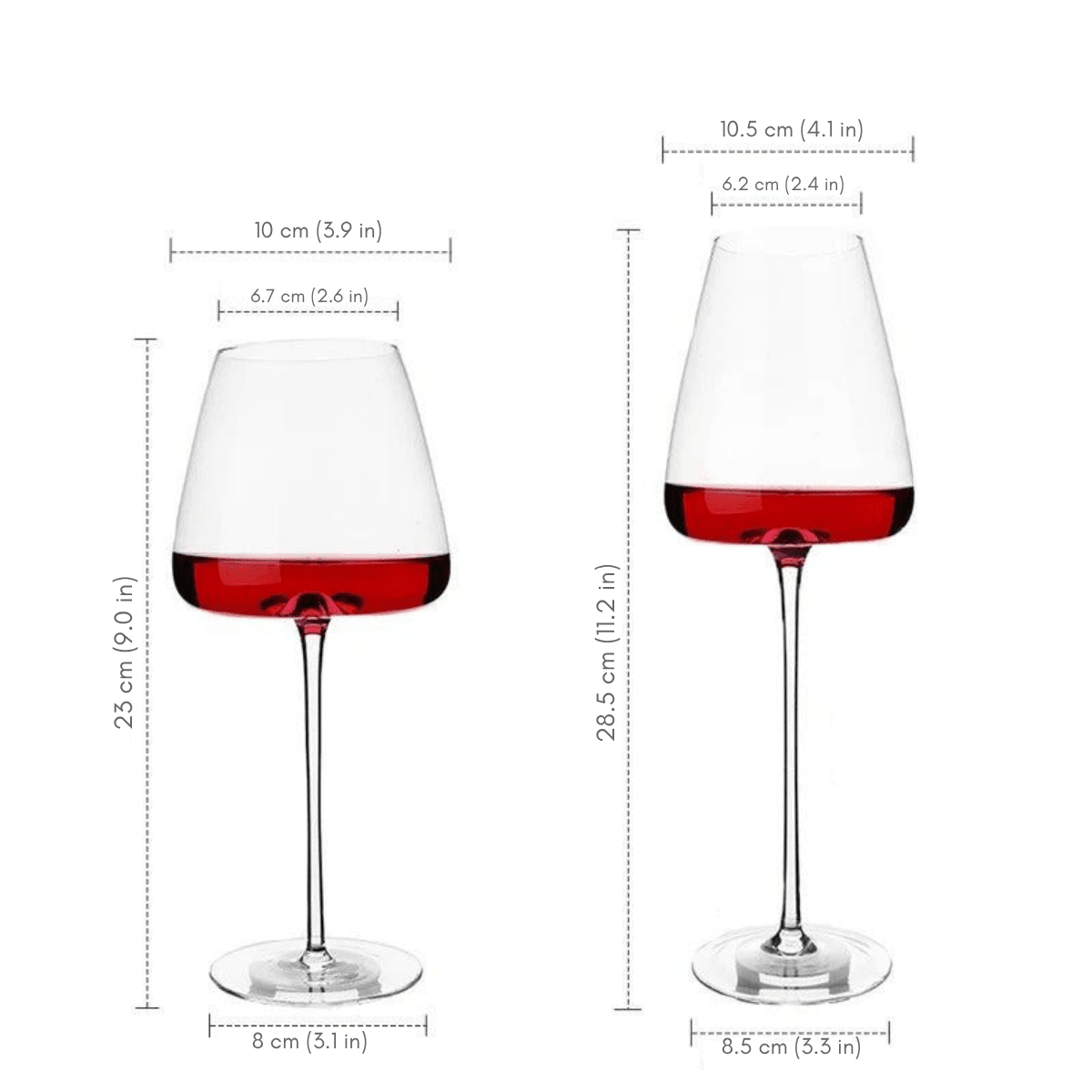 Crystal Wine Glasses | Elegant Handcrafted Glassware Set - Luxyecs