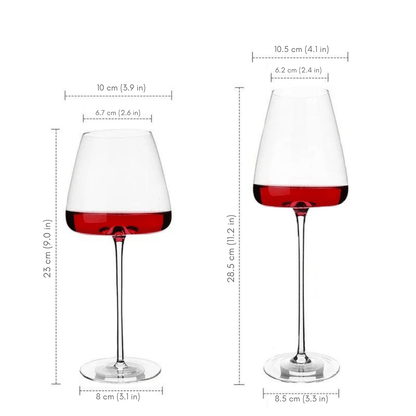 Crystal Wine Glasses | Elegant Handcrafted Glassware Set - Luxyecs