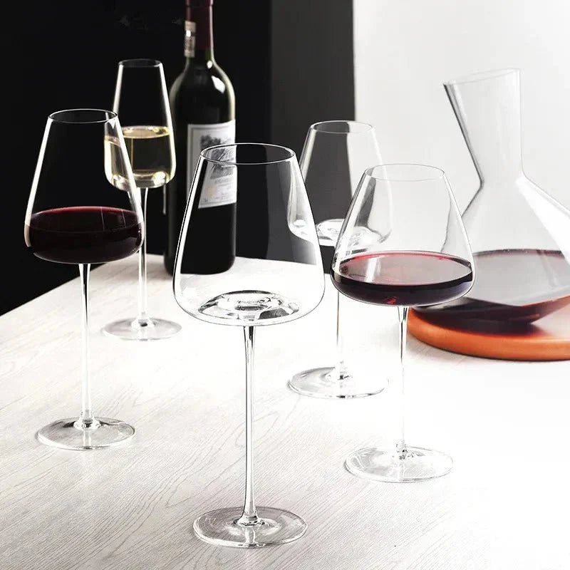 Crystal Wine Glasses | Elegant Handcrafted Glassware Set - Luxyecs