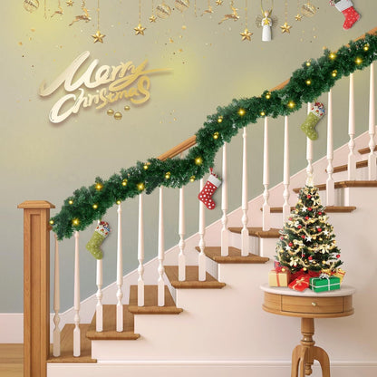 LED Christmas Garland | Pre-Lit Outdoor Holiday Decoration