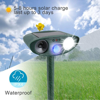 Luxyecs | Ultrasonic Deer Repeller Pack of 4 – Solar-Powered Pest Control for Effective Deer Deterrence in 48 Hours