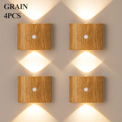 Wooden LED Wall Light | Modern Home Accent Lamp