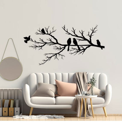 Metal Wall Art | Birds on Branch Design for Elegant Home Decor