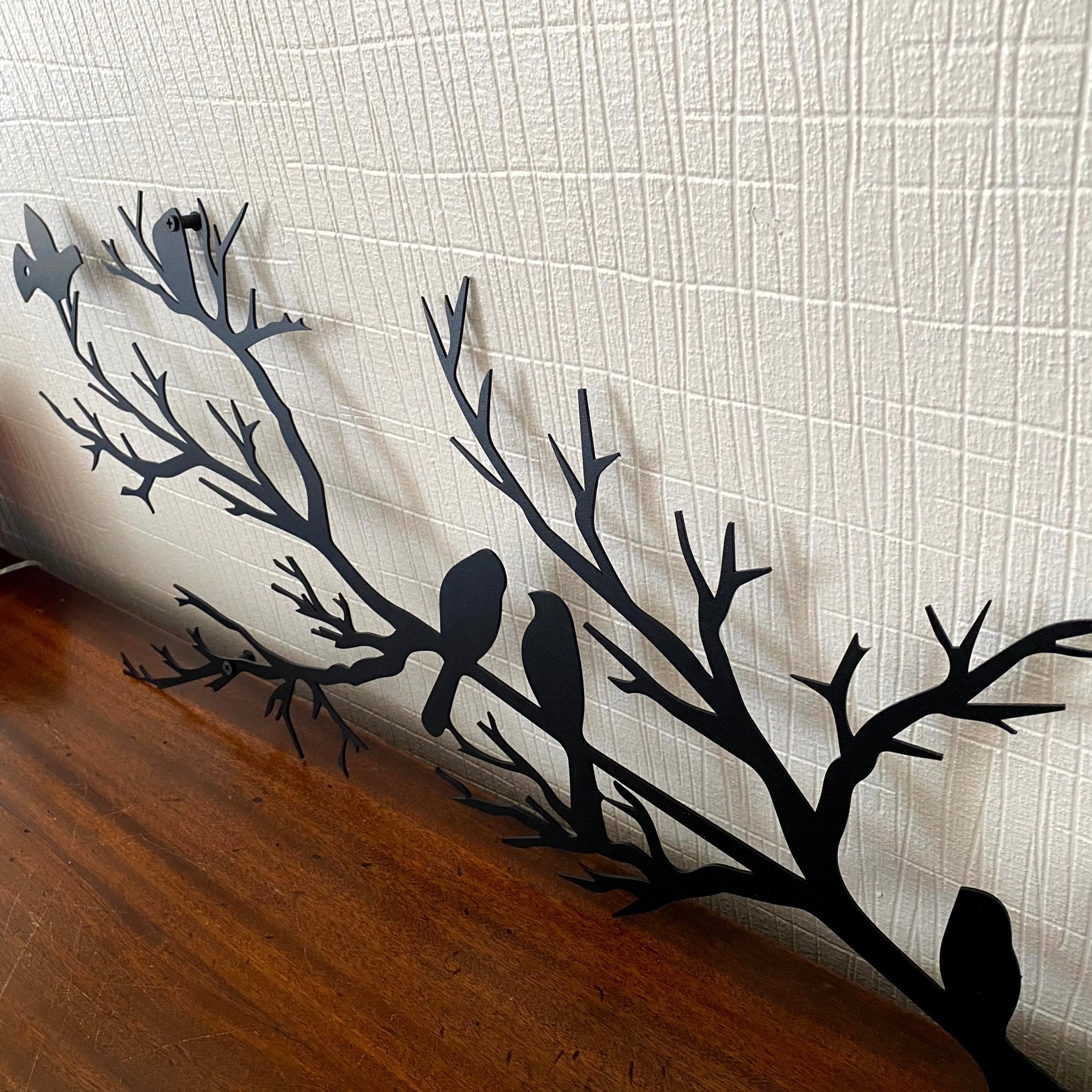 Metal Wall Art | Birds on Branch Design for Elegant Home Decor