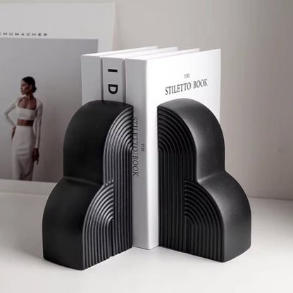 Decorative Bookends | Cloud - Shaped Ceramic Accents for Your Shelves - Luxyecs