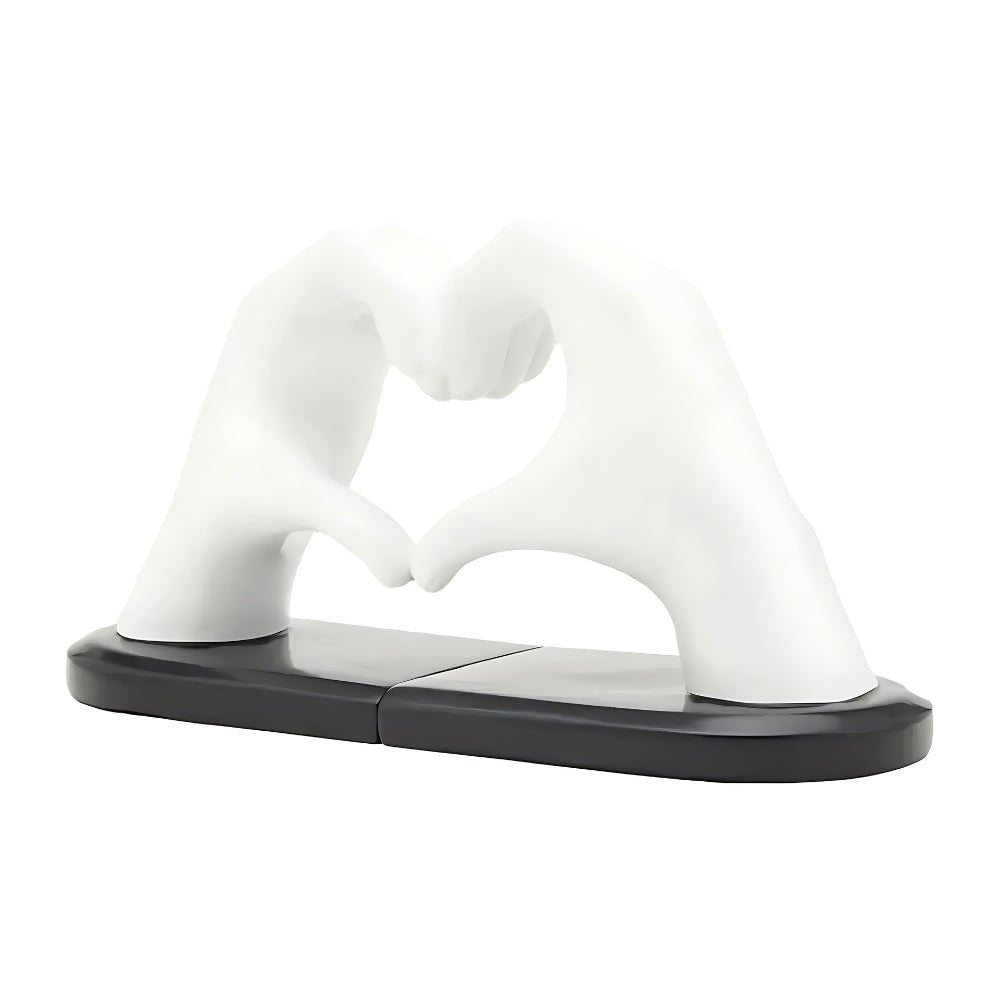 Decorative Bookends | Elegant Hand Heart Duo Bookends - Luxyecs