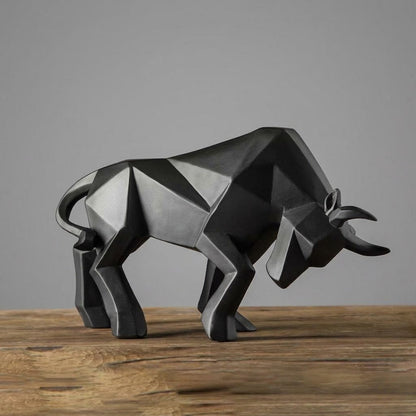 Decorative Figurines | Elegant Sculptural Charging Bull Figurine for a Touch of Artistic Flair - Luxyecs
