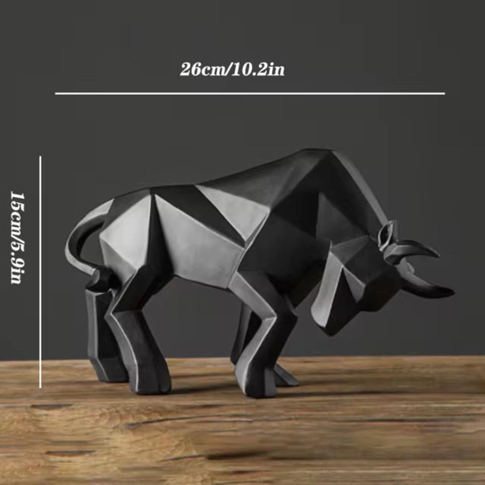Decorative Figurines | Elegant Sculptural Charging Bull Figurine for a Touch of Artistic Flair - Luxyecs